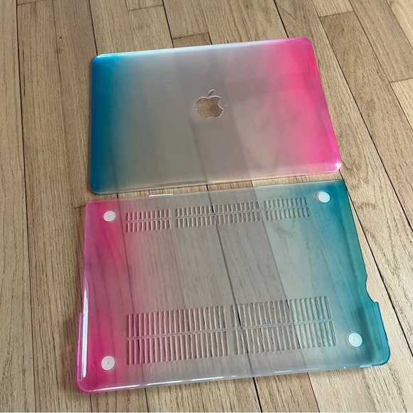 Compatible With MacBook Air 13 Inch Blue And Pink Ombré Matte Protective Cover - Picture 1 of 8